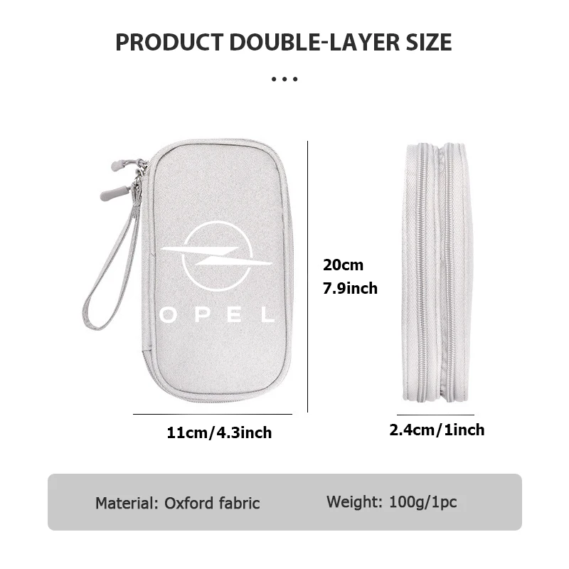 Car Travel Phone Data Line Storage Multifunction Oxford Bag For Opel OPC Astra J H G K Insignia Corsa D B E Mokka Vectra B - view 6