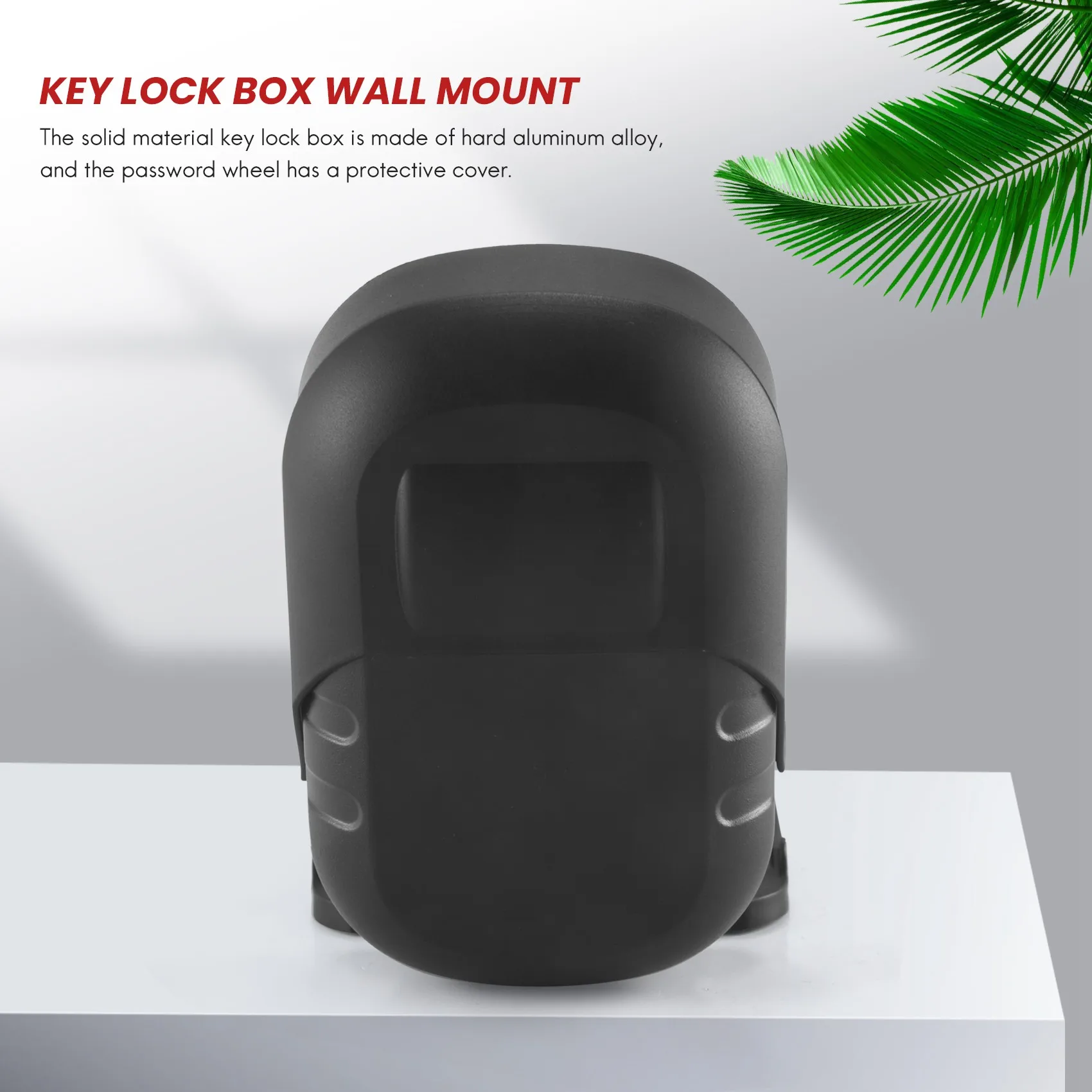 A93P Key Lock Box Wall Mount 4 Digit Combination Weatherproof Key Storage Lock Box, Large Capacity Security Combo Lockbox