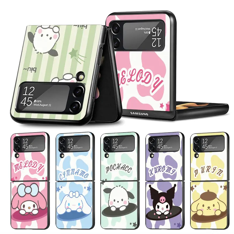 Shell Shockproof Cases Cover Phone Case for Samsung Galaxy ZFlip3 zflip Z Flip 4 ZFlip6 5G Z Flip 5 Sanrio Cinnamoroll My Melody