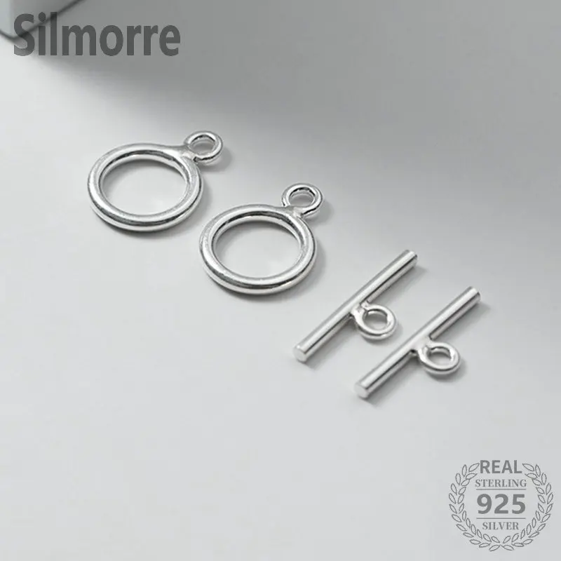 1 SET 925 Sterling Silver OT Clasps Hooks for DIY Bracelet Necklace Making  S925 Connector Fine Jewelry Findings