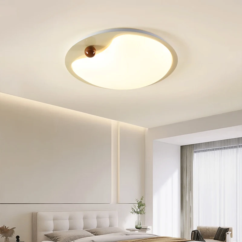 

Nordic led apple milk oil wind for bedroom ceiling lamp master bedroom children's room aluminium simple Dimmable fixture