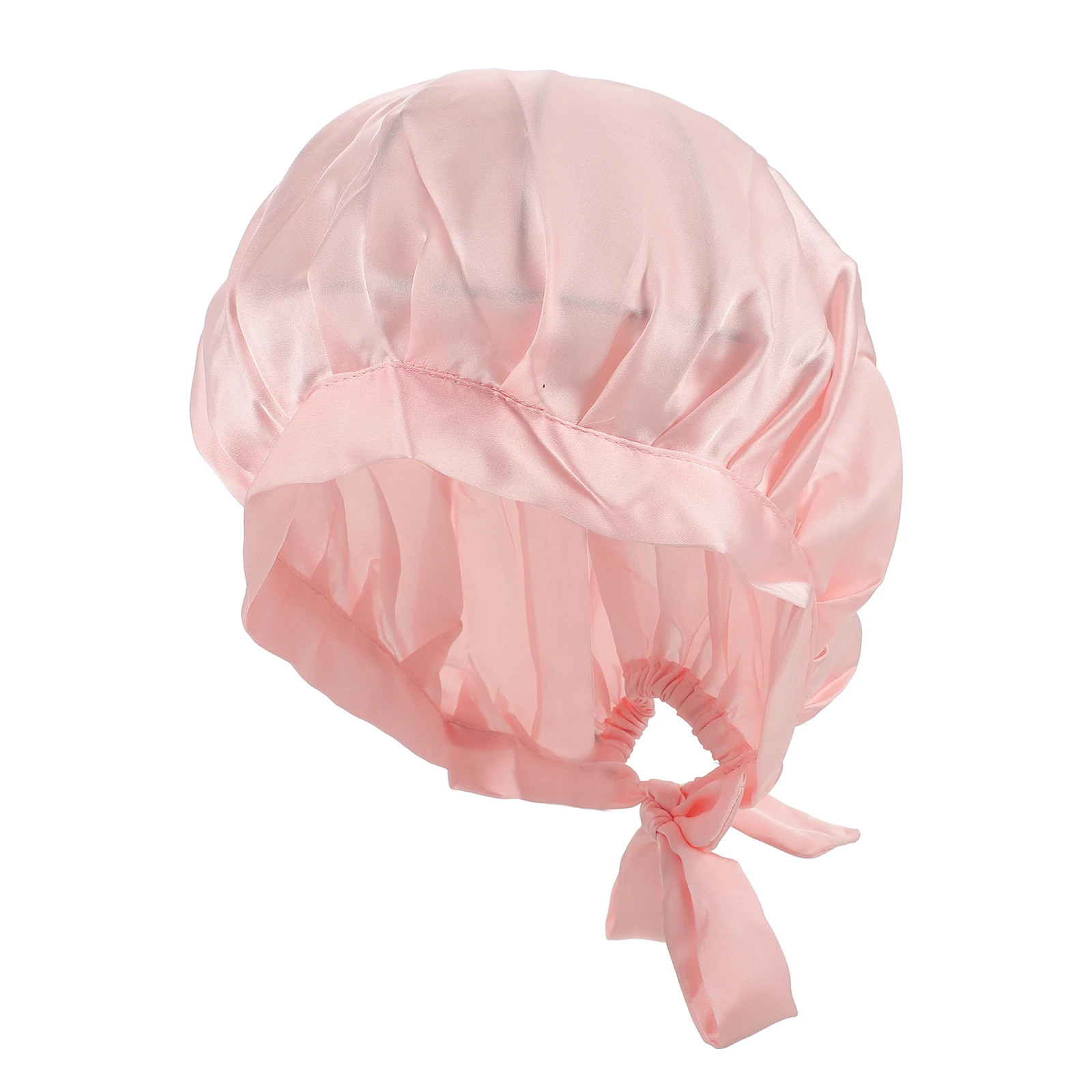 

Imitation Silk Home Hat Satin Bonnet Sleep Protection Pink Women Long Hair Braids Curly Extensions Elastic Comfortable