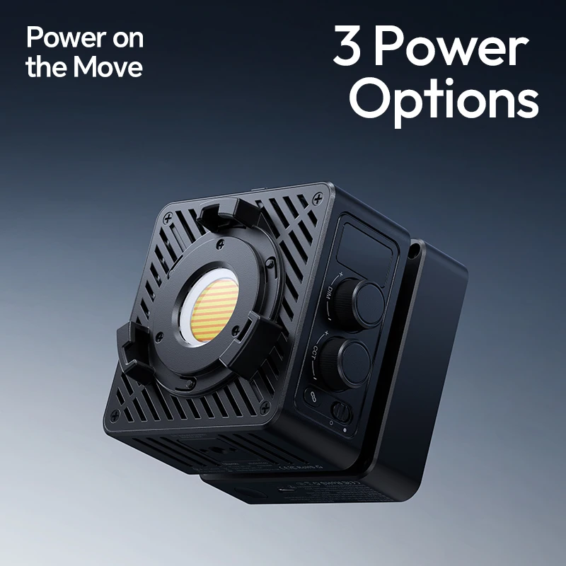 Ulanzi EC65 65W COB Cube Light 13 Light Effects for Vlog Video Production Camera Photography with DC Power Adapter PD Charger