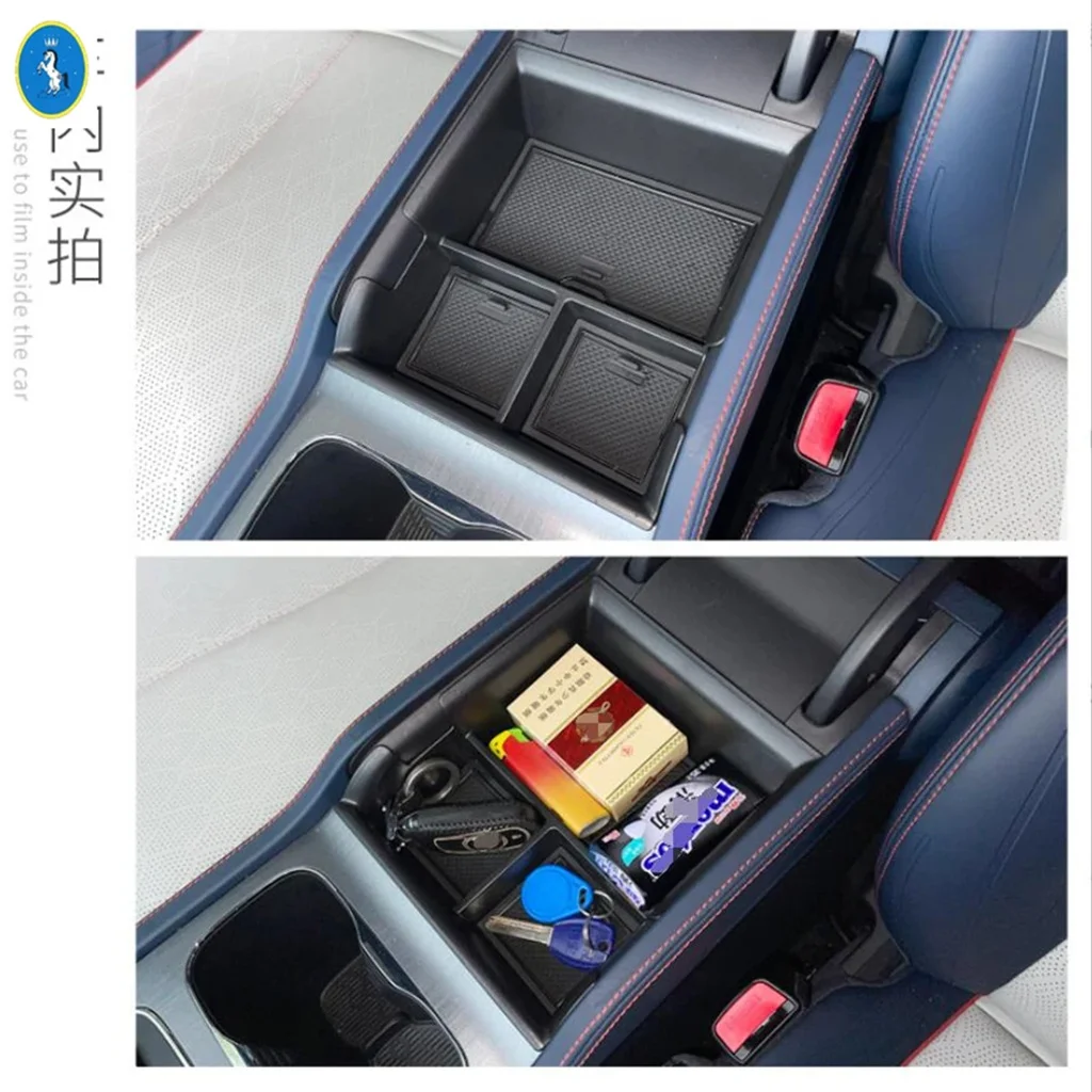 

Accessories For BYD Atto 3 Yuan Plus 2022 2023 2024 Car Armrest Box Storage Tray Center Console Organizer Container Holder Inner