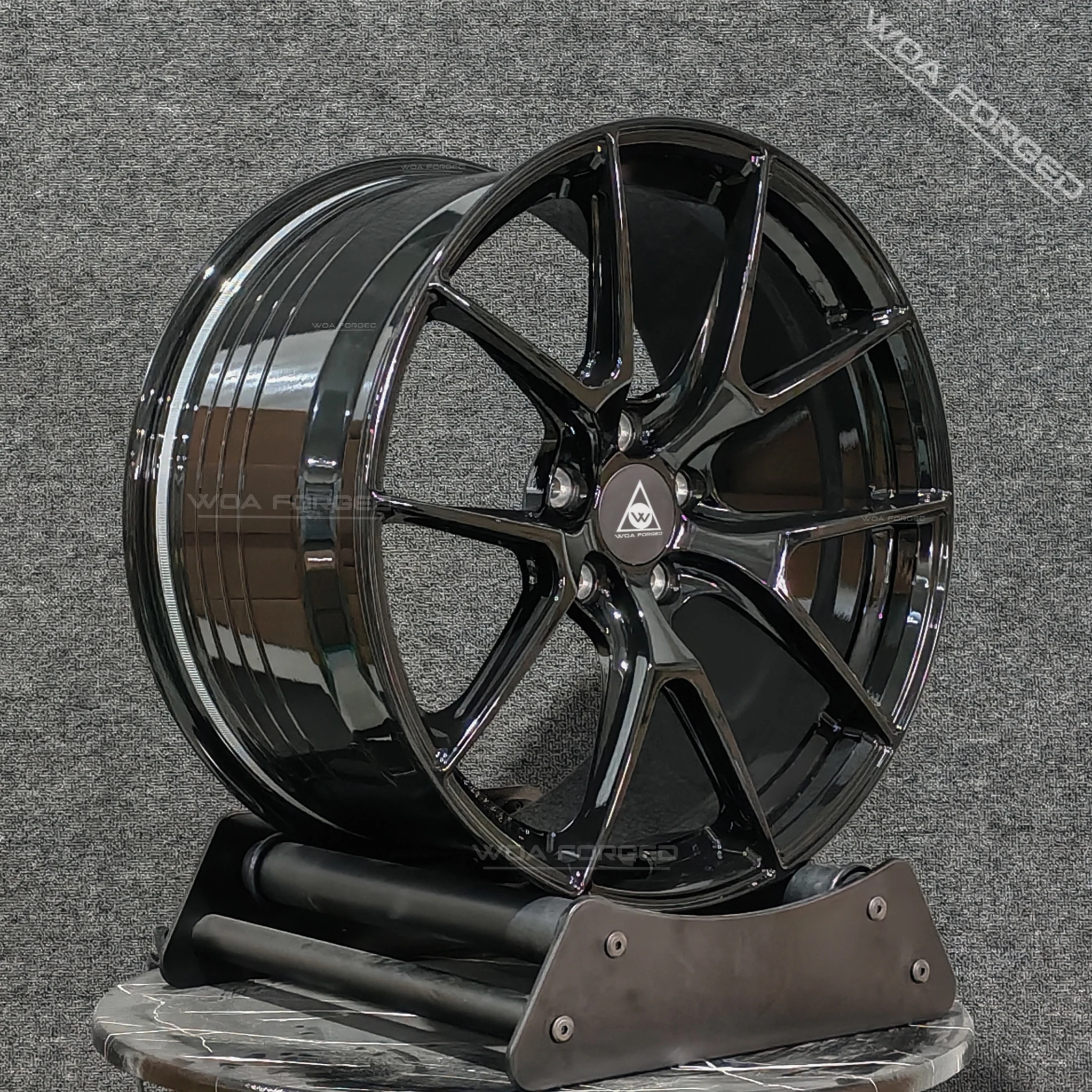 6061T6 كروم نحى VS5RS عجلات سيارة مقعرة مزورة 5x114.3 5x130 5x120 حافة تكلم سلك مصقول طبق عميق لسيارات BMW أودي تسلا N