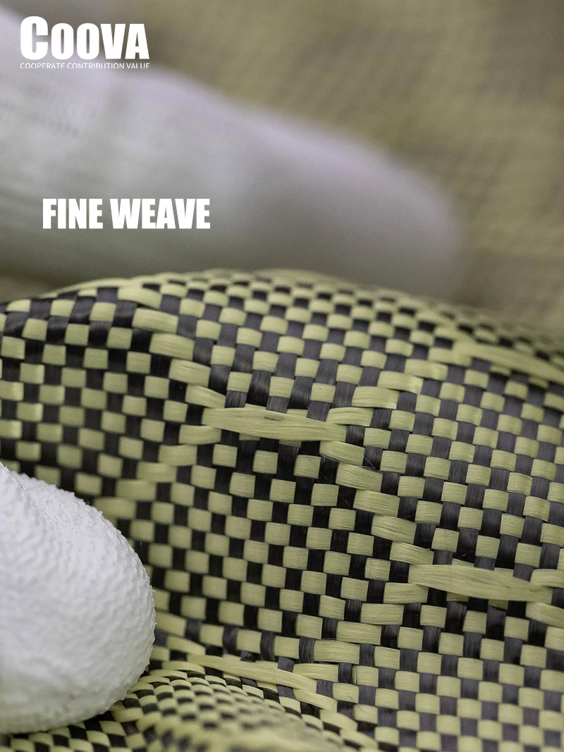 F212 COOVA 3K Yellow & Carbon Fiber Cloth Honeycomb Football Pattern Fibra De Carbono Carbon Kevlar Fiber Fabric Jacquard Lotes