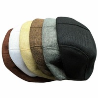 Outdoor Beret Linen Men Flat Cap Golf Driving Hat Hat Vintage Sun Hat