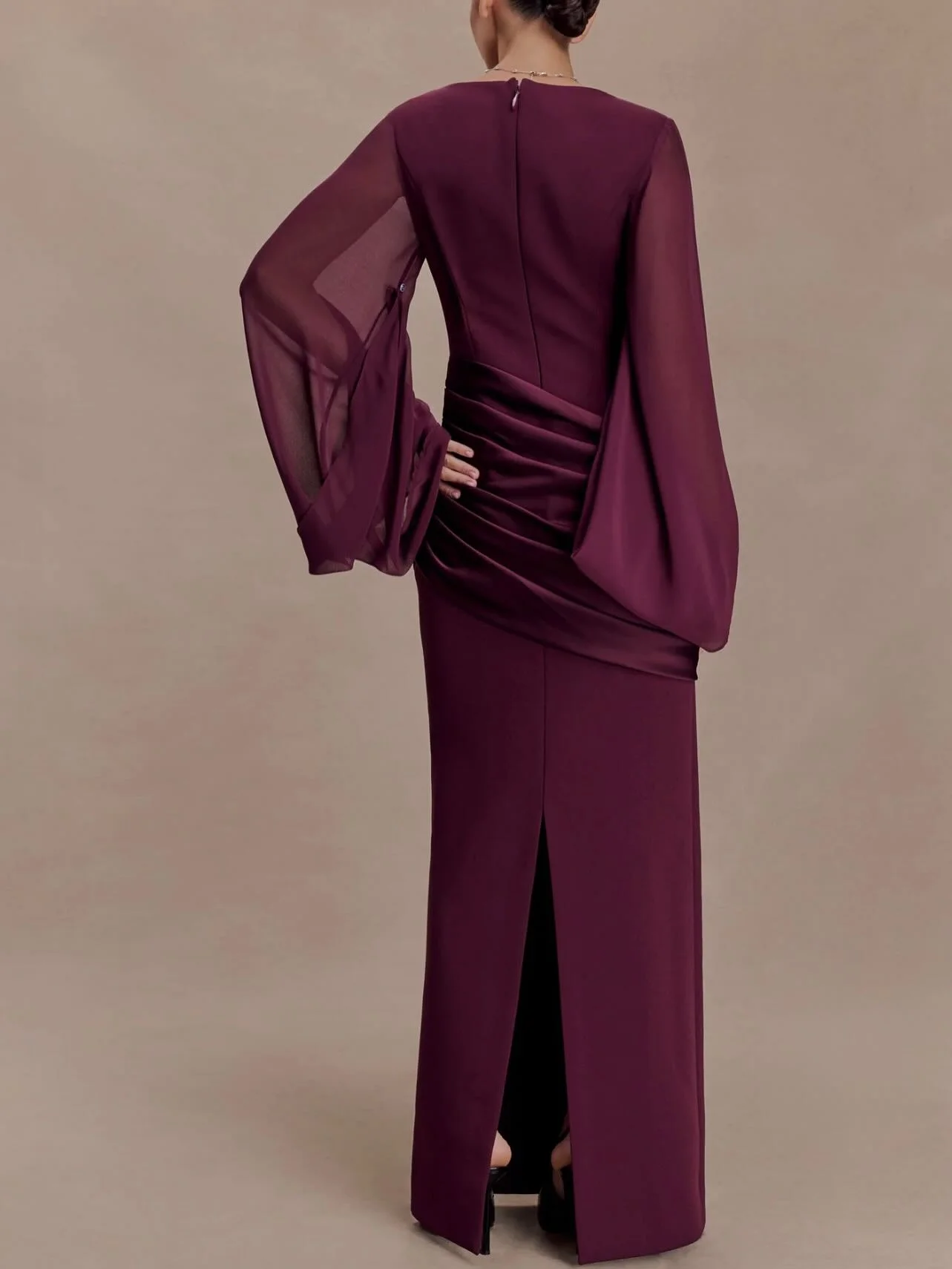 Elegant Square Neckline Prom Dresses For Women Evening Dress Formal Wedding Party Dress Long Sleeves Customized image 2