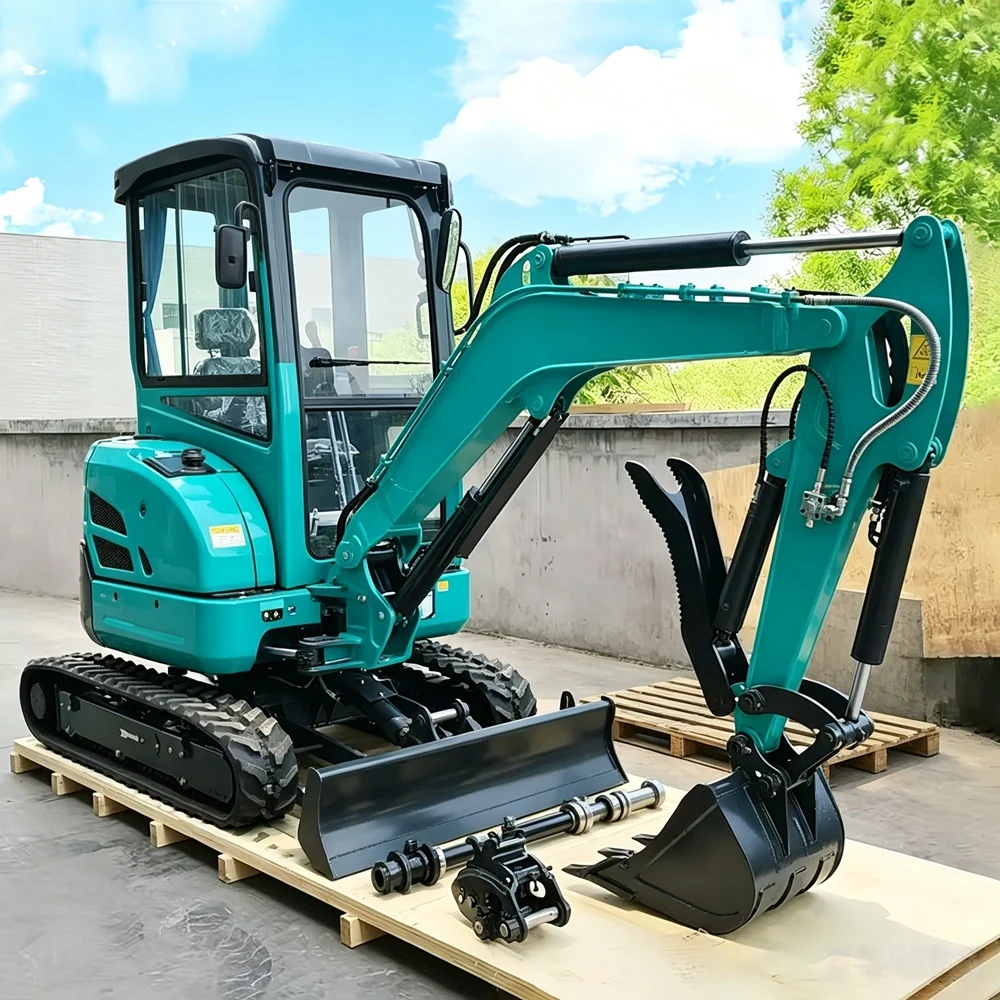 New 1.7/1.5Ton Mini Excavator ExcavadoraConstruction Machine For EuropePelle HydrauliquesThumb Clamp Added