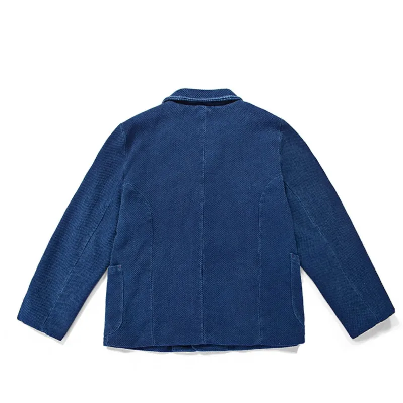 High Quality Amekaji Style Wear Men's Coat Plant Blue Dyed Jacket Coat