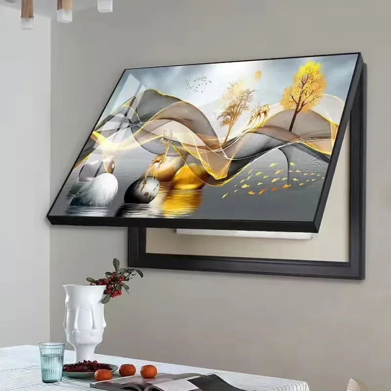 

Electric Meter Box Blocking Decorative Frame Pinmei Chinese Style Painting Horizontal Version Perforation-Free Distribution Swit