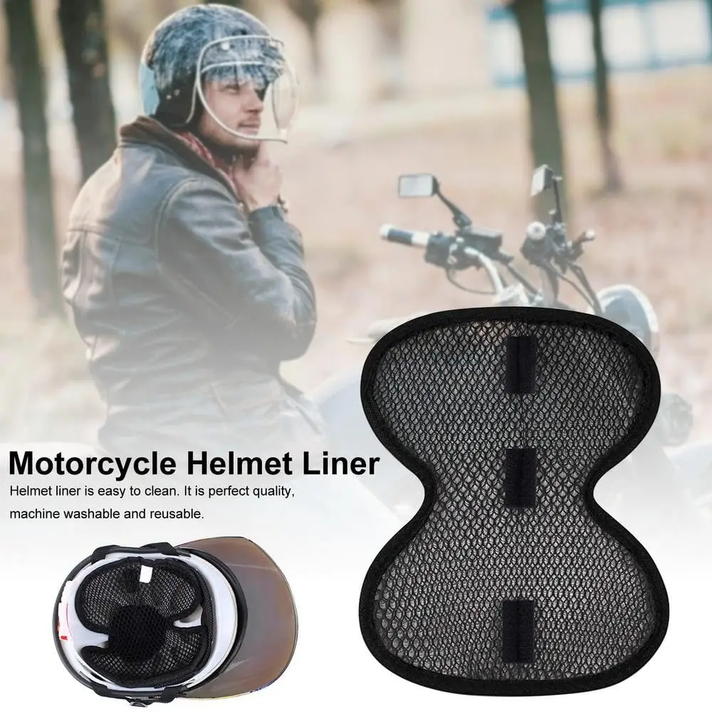 Cooling Helmet Liner Breathable Motorcycle Helmet Padding Mesh Pads Screen Electric Bicycle Scooter e-Bike Helmet Inserts Pads