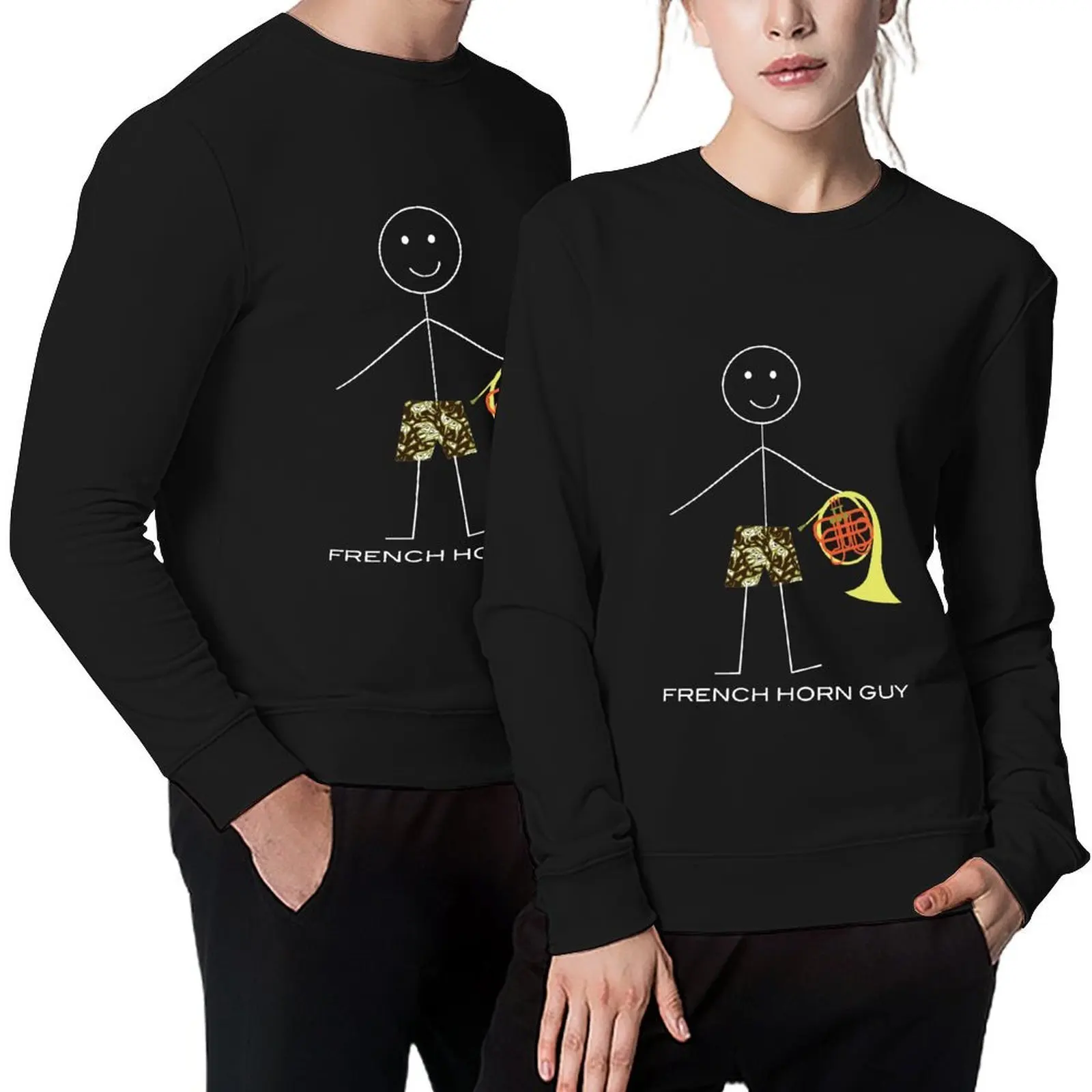

Funny Mens French Horn Guy Pullover tracksuits men's sweat-shirt men clothing blouse men sweatshirt