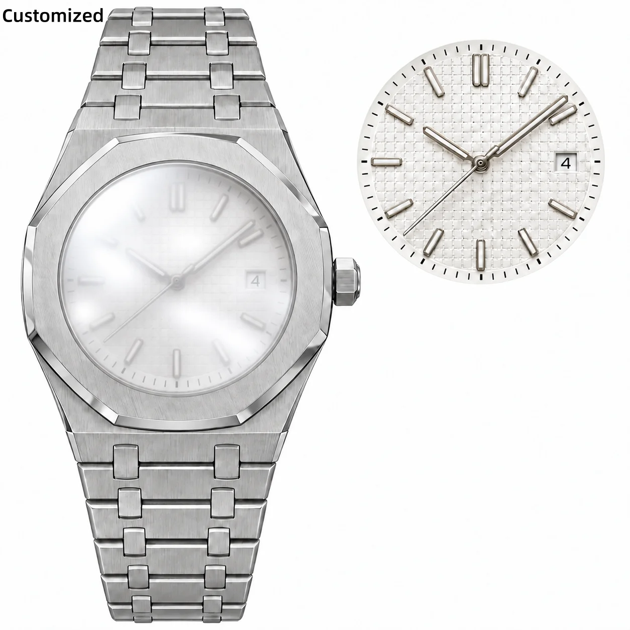 Mens Automatic Mechanical Watch 42mm/44mm  904L Stainless Steel  Automatic Movement Watches Customized