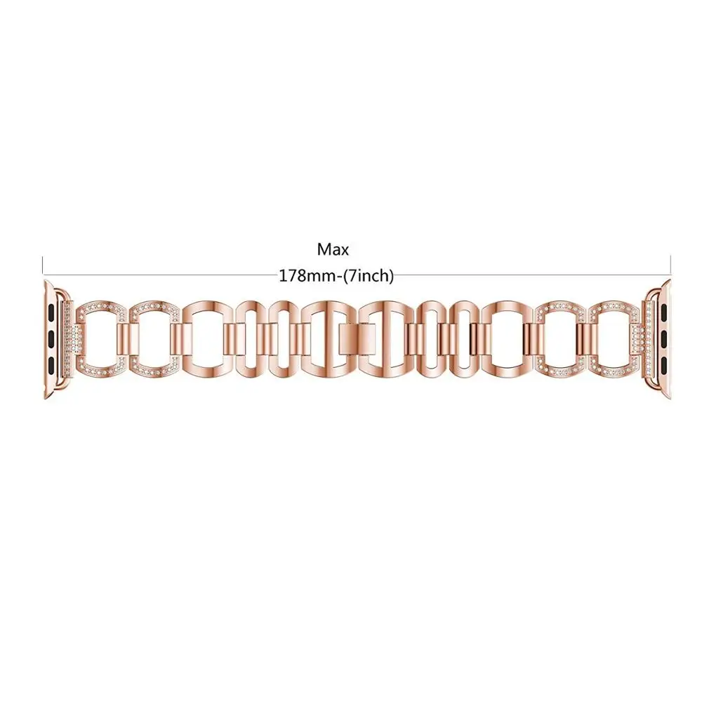 Strap For Apple watch Ultra 49mm Band 44mm 40mm 38mm 42mm Luxury Metal Diamond steel Loop iWatch series 8 7 3 4 5 6 se 45mm 41mm