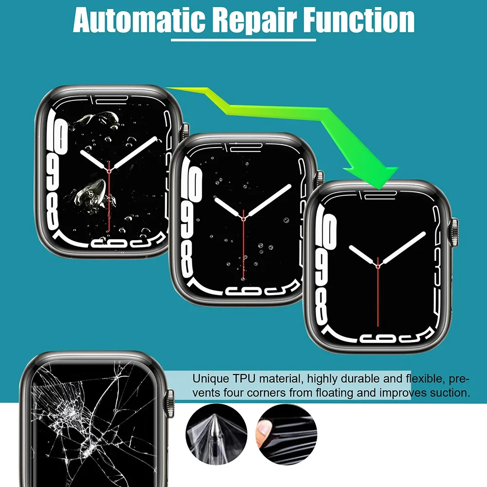 Screen Protector for Apple Watch Ultra Film 49mm 42mm 46mm 44mm 41mm 45mm 40mm Bubble Free HD Clear Film iWatch 10 9 8 7 6 5 SE