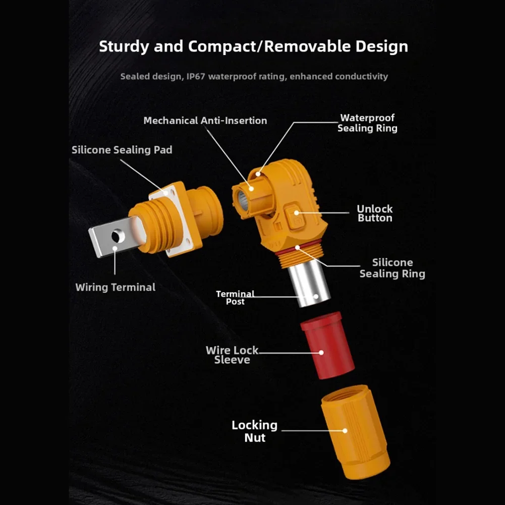 High-Current Energy Storage Connector (70A-120A) - Waterproof & Reliable Energy Storage Connector Electrical Equipment Supplies