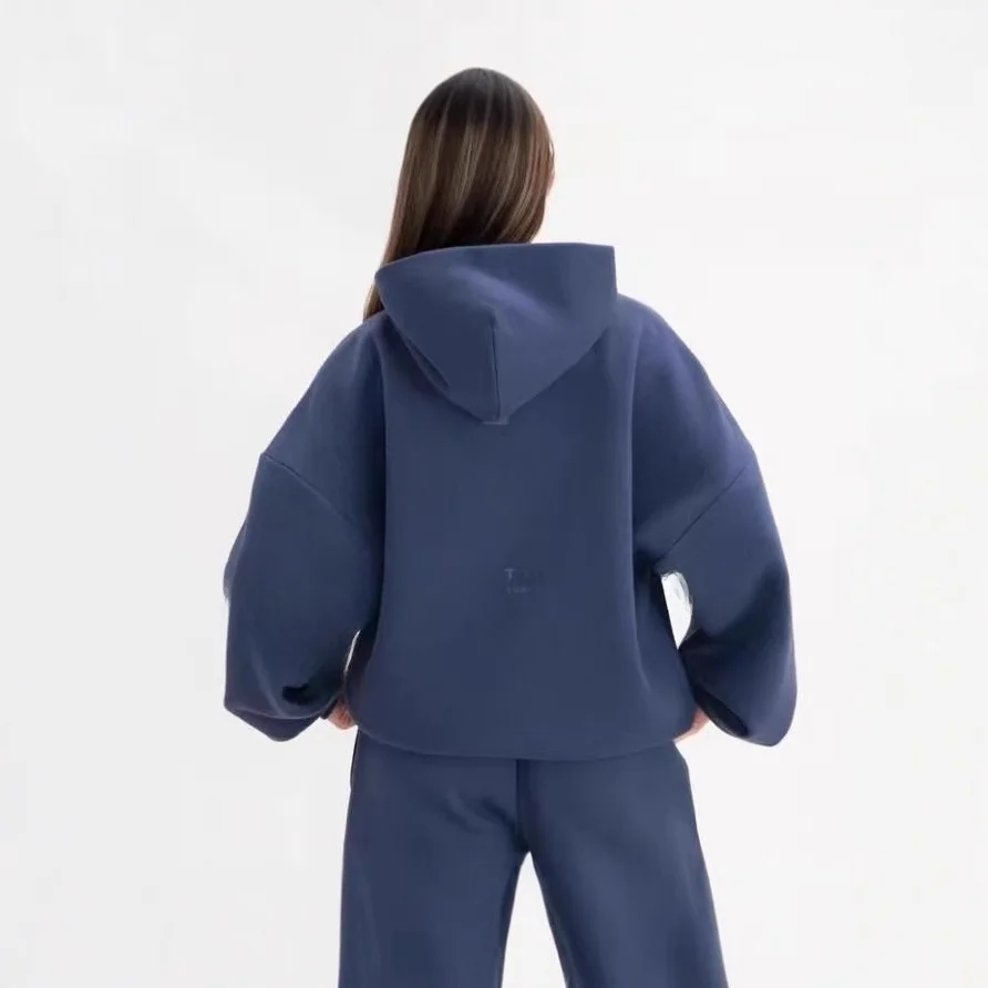 

Новая модная женская толстовка с принтом, утепленная, с длинными рукавами, свободного кроя, из полиэстера, зимнее пальто, 2025 год