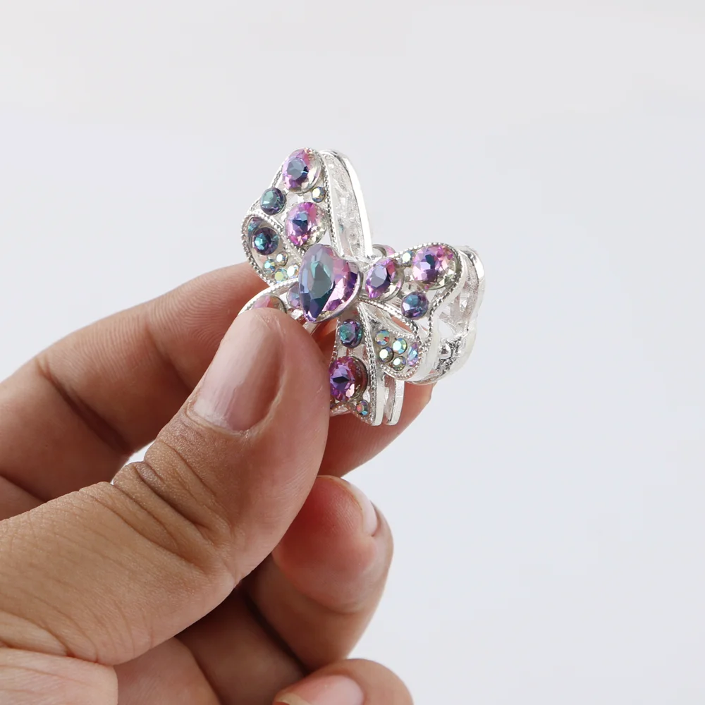 New Metal Bow Beads Rhinestone Inlay Beadable Pen DIY Necklace For Jewelry Making Handmade Accessories