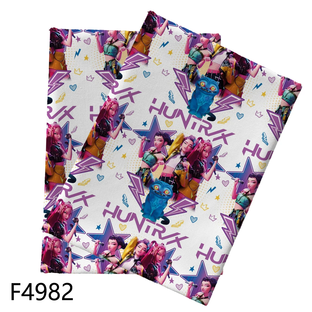 45*145 سنتيمتر نصف ياردة K-pop شيطان هنتر البوليستر القطن المطبوع النسيج الأنسجة الخياطة اللحف التطريز المواد DIY بها بنفسك اليدوية