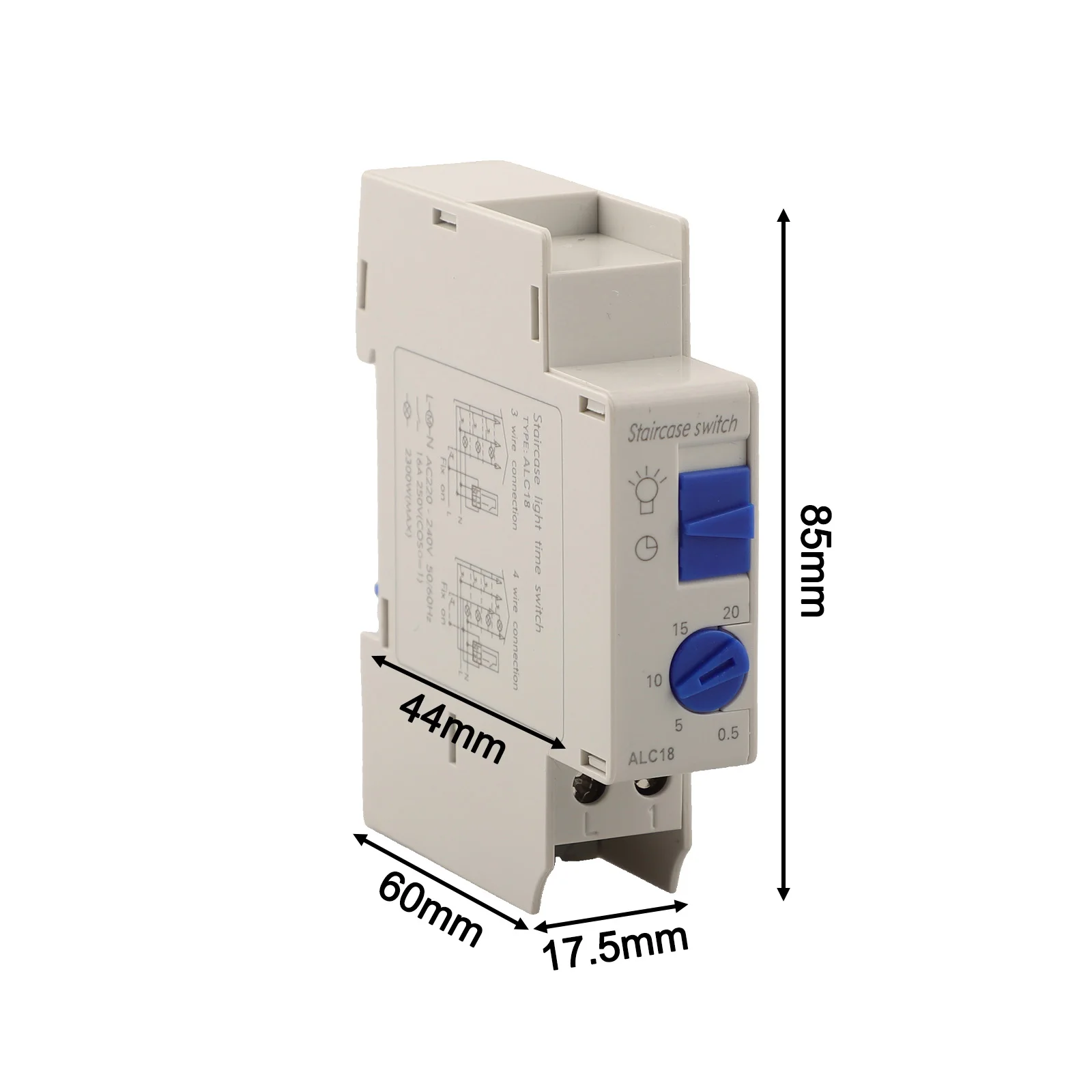 Control Timing Control Maximum Load Voltage 200-230VAC Delay Time Relay High Strength Material Rail Installation
