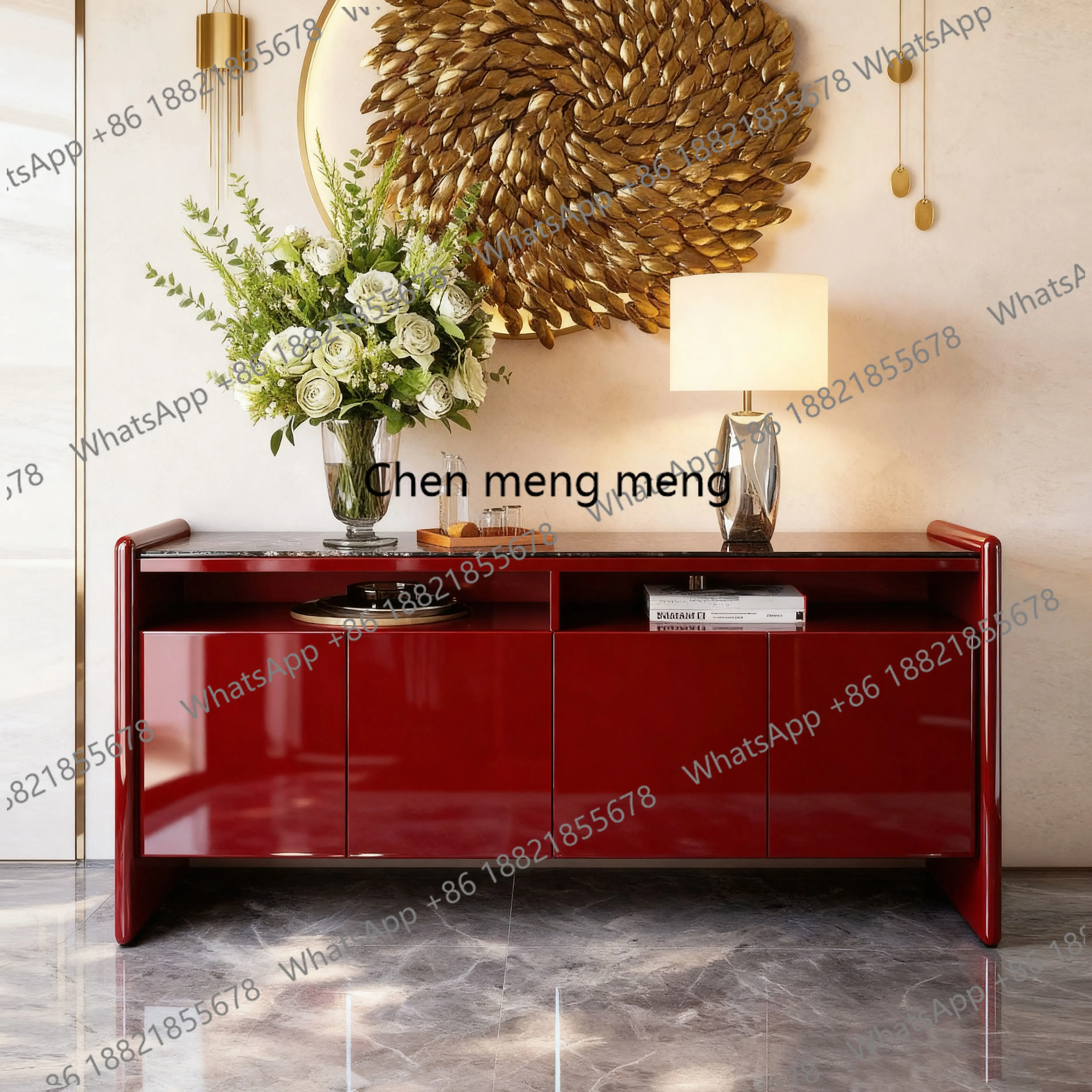 

Modern light luxury sideboard, living room, home partition decoration storage cabinet, Italian minimalist villa