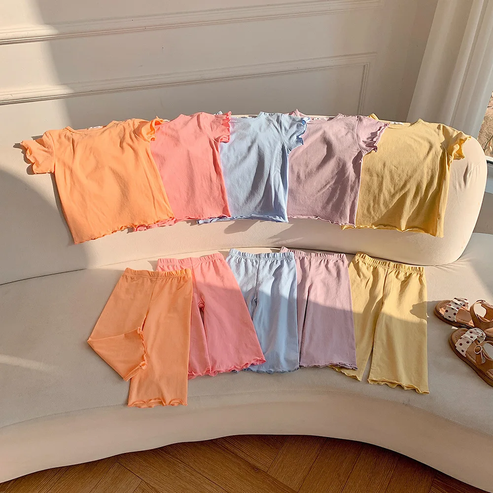 Pijama de manga corta para bebé en modal color caramelo - imagen 3