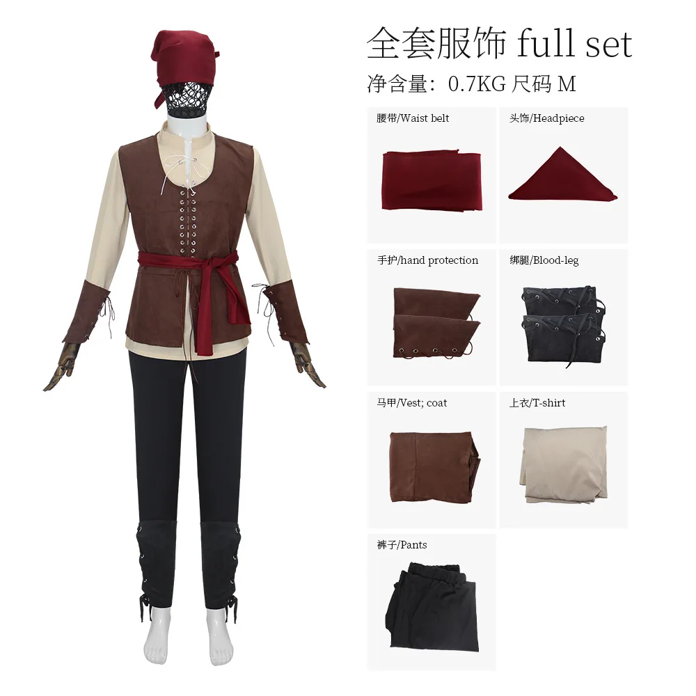 بدلة القراصنة الرجالية قميص عصر النهضة الفقر سترة القرون الوسطى فايكنغ زي الهالوين