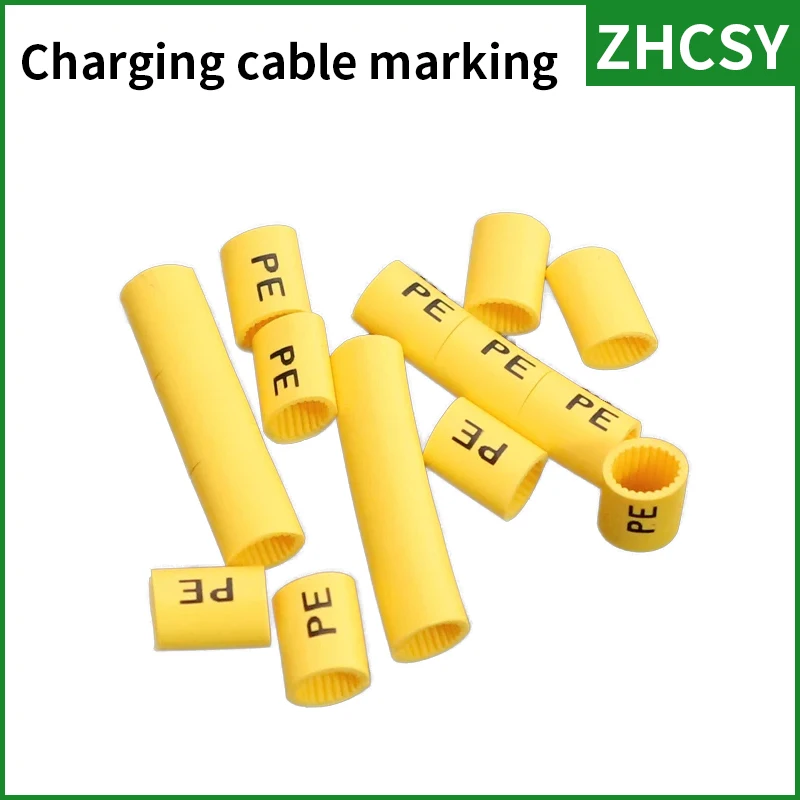 New Energy Charging Pile L1 L2 L3 N PE Colorful Cable Markers 0.5 0.75 1 1.5 2.5 4 6 8 10mm2 For Wire Diameter Tubing Connector