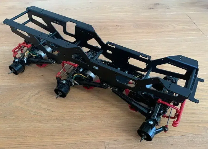 Aluminum Chassis/Bumper/Shock/Wheelie Bar Upgrades for Tamiya Clodbuster/Bullhead Option Parts