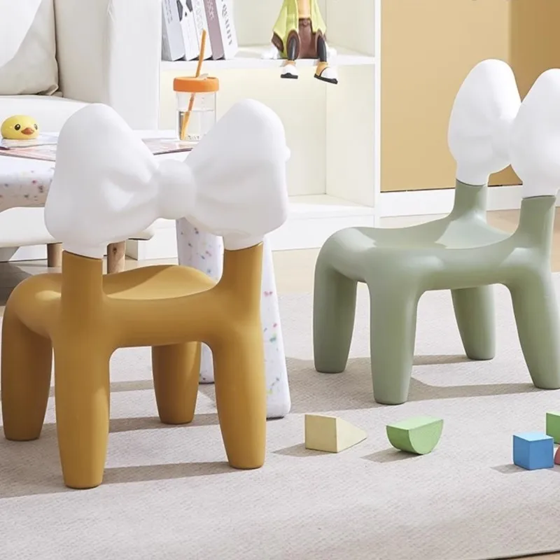 مومو القوس البراز المنزل الإبداعية الكرتون رياض الأطفال التعليم المبكر الأطفال مسند الظهر كرسي التعلم كرسي تغيير الأحذية البراز