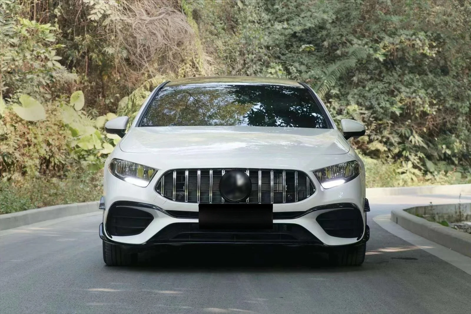 Coche Cc para W177 2019+, actualización Clase A a kit de carrocería 45S AMG, conjunto de parachoques delantero