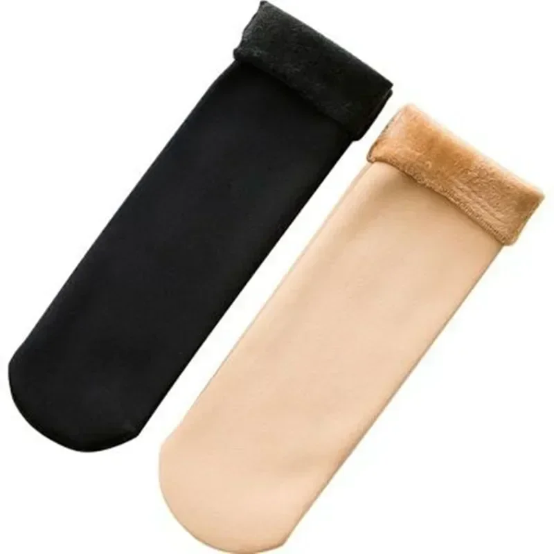Winter Warm Thicken Wool Socks Men and Women Seamless Soft Solid Velvet Snow Socks Ski Boots Floor Sleeping Socks Fashion Unisex image 5