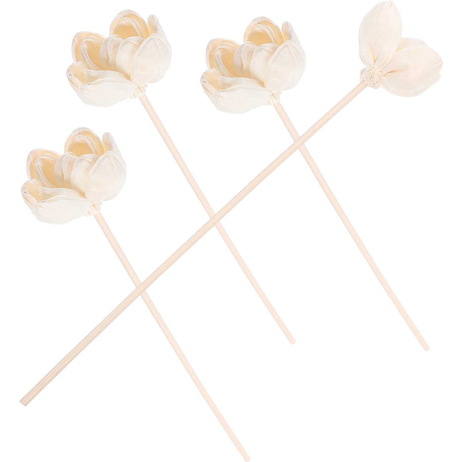 

4pcs Artificial Flower Diffusers For Home Decor Aroma Essential Oil Absorbing Cotton Diy Craft Mini Desk Office Bathroom Air