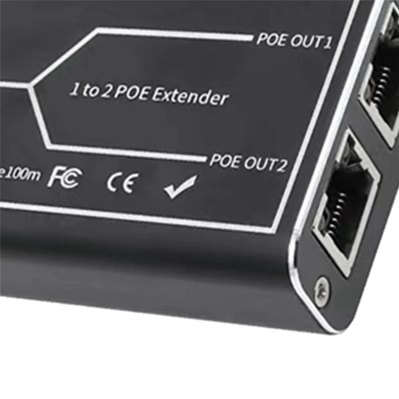 Gigabit POE Extender 2 Port 1000M Network Switch Repeater 30W IEEE802.3Af/At Plug&Play For Poe Switch NVR IP Camera
