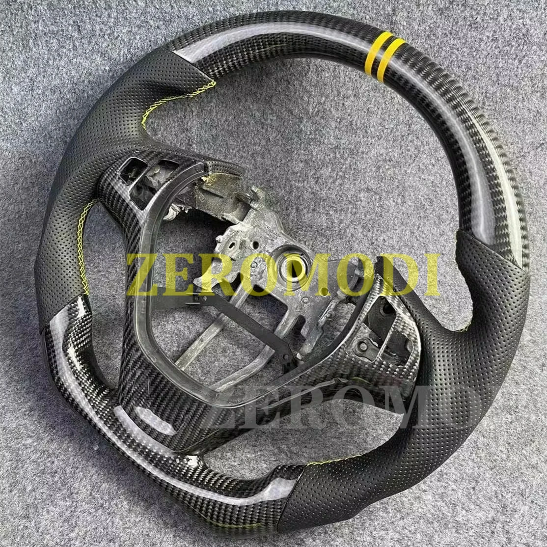 Customized Leather Carbon Fiber Racing Steering Wheel For Hyundai Genesis Coupe 2013 2014 2015