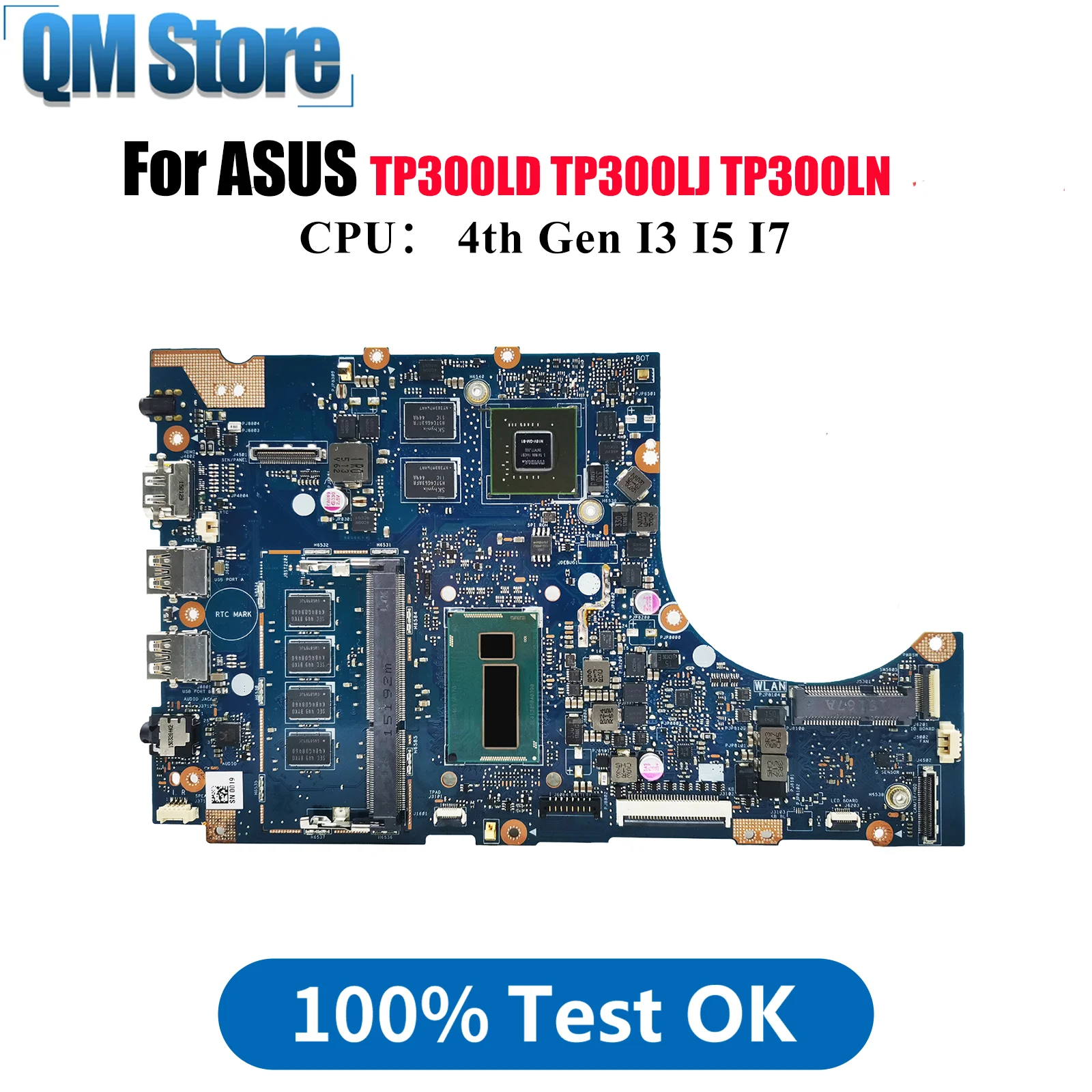 

Материнская плата TP300LJ для ноутбука ASUS VivoBook Flip TP300LA Q302L TP300LAB TP300L TP300LD TP300LN TP300LJ, материнская плата I3 I5 I7 CPU