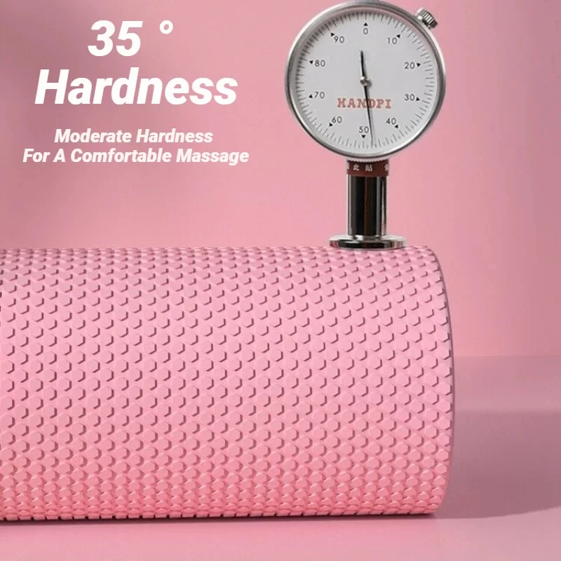 أسطوانة اليوغا السداسية: أسطوانة إسفنجية EVA مستديرة للبيلاتيس والتدريبات المنزلية المحسنة (قطر 9.5 سم، الطول 29.7 سم)