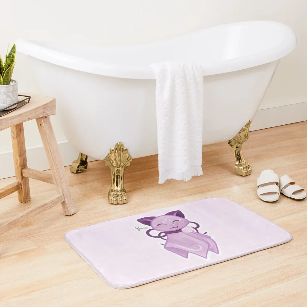 

Teru teru bozu purple Bath Mat Bathroom And Shower Products Living Room Rugs Bathroom Accessory Bath Accessories Mat