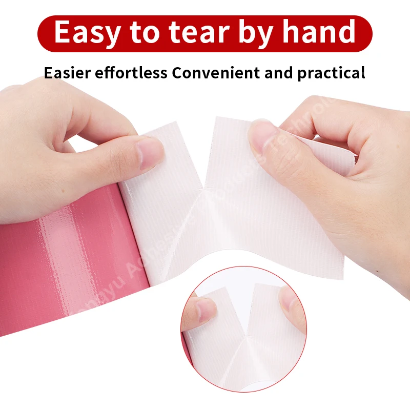 20M high viscosity pink cloth tape strong single-sided adhesive windproof thickened adhesive repair wear-resistant tape