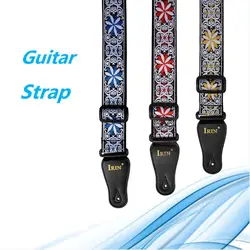 Embroidered Guitar Strap Stringed Instrument Accessories Acoustic Electric Bass Guitar Shoulder Belt Adjustable Music Parts