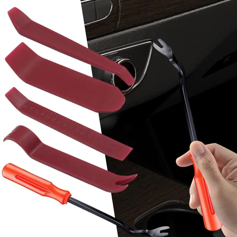 Car Panels Trim Removal Tool Car Radio Door Clip Panel Trim Dash Audio Removal Pry Kit Refit Set Car Panel Removal Tools 5pcs