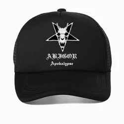 Abigorバンド野球帽、面白い着用、satyricon marduk、トラベルリストの登録、メッシュトラッカーキャップ、夏