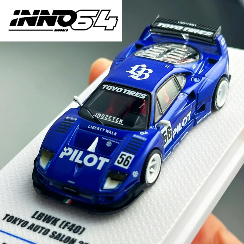 INNO 1:64 SKYLINE2000 KPGC10 GTR R32 R33 R35 R34 Midnight Purple LBWK F40 Blue PAJERO  Alloy Car Model Ornament