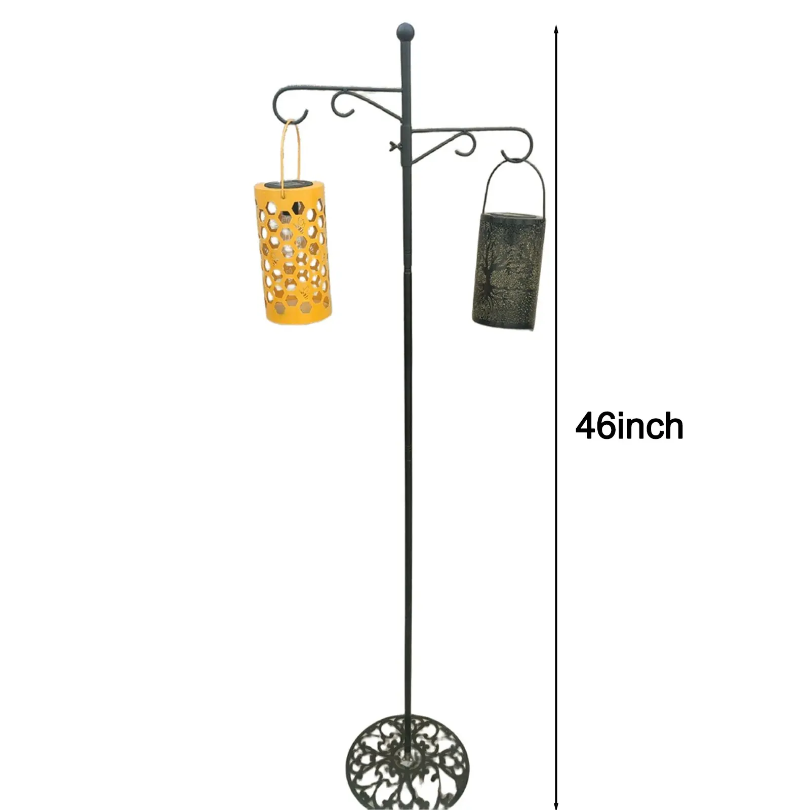 

Heavy Duty Rust Resistant Iron Shepherd Hook for Hanging Lanterns and Flower Baskets in Outdoor For Garden and Wedding Spaces