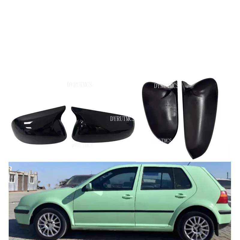 Car Rearview Side Mirror Cover Fit For  VW Golf 4 MK4 1998-2002 Passat B5 Jett Wing Cap Sticker Rear View Case Trim Carbon Fiber