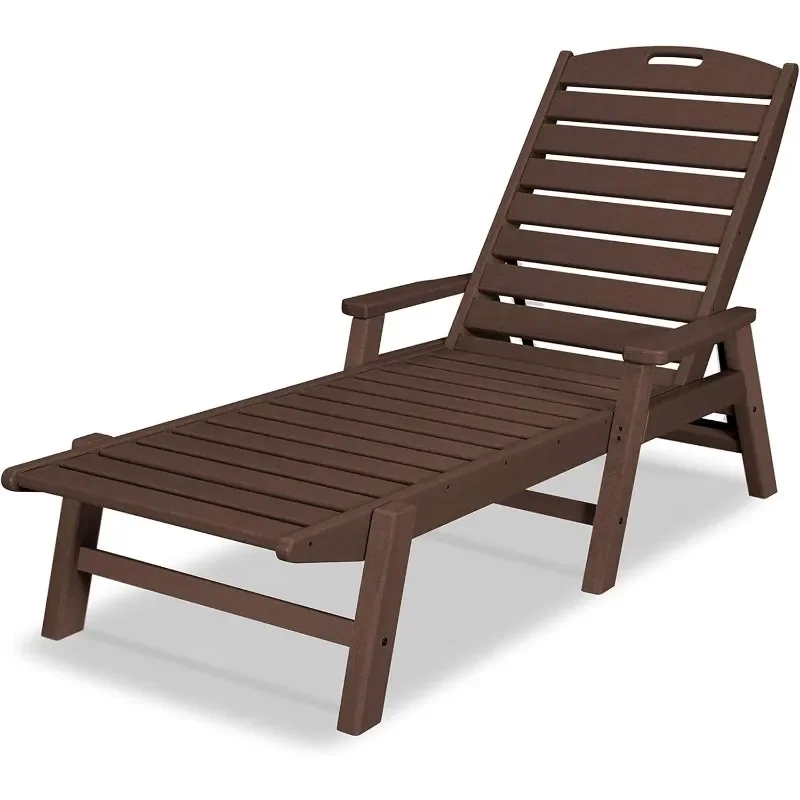 

POLYWOOD NCC2280MA-P Nautical Arms Chaise, Mahogany