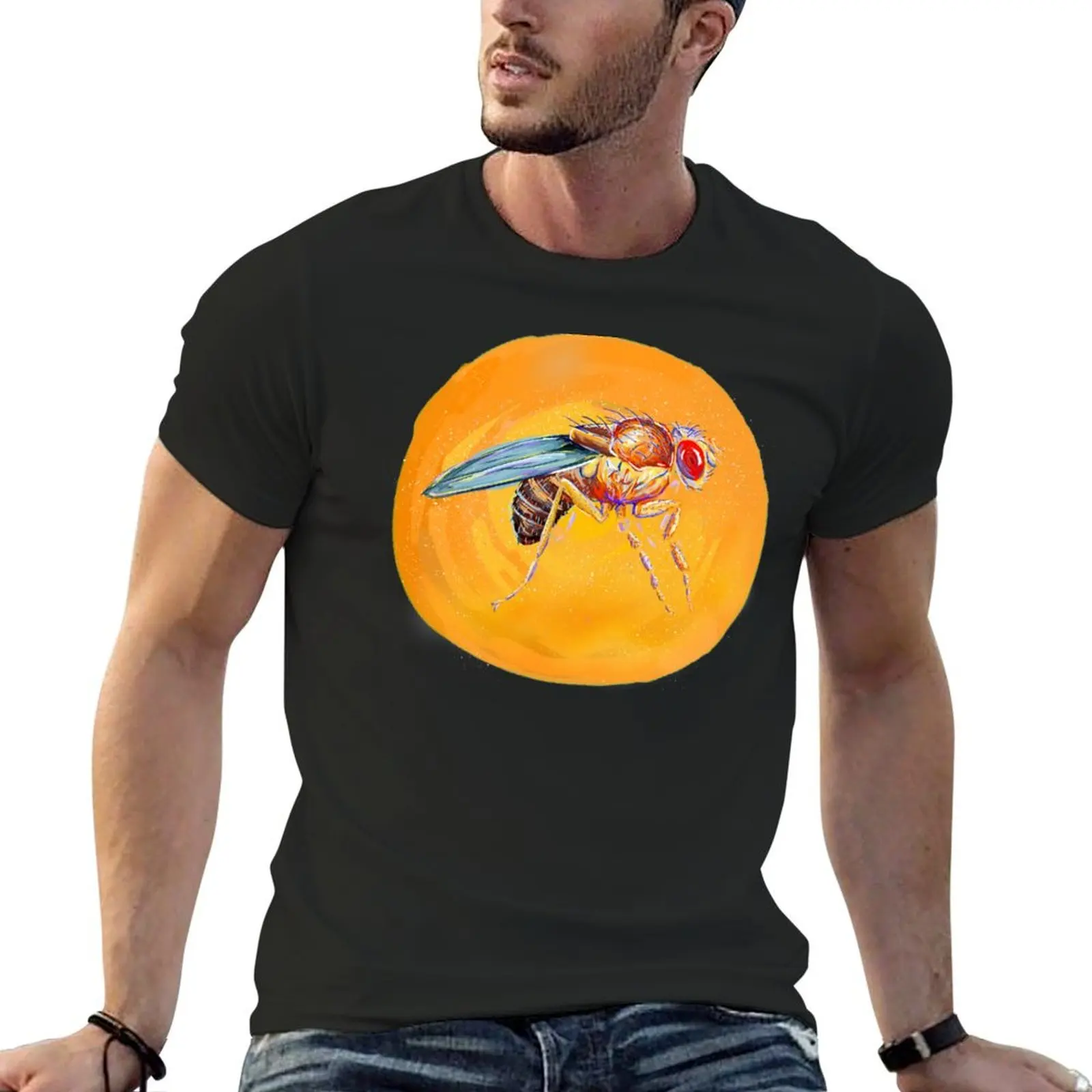 Fruit fly (Drosophila melanogaster) T-Shirt sports fans aesthetic clothes Men's cotton t-shirt