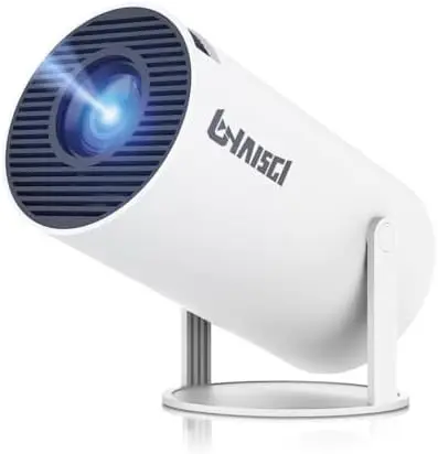 

Портативный мини-проектор с Wi-Fi, Bluetooth, поддержкой 4K, Android 13, автоматической коррекцией трапецеидальных искажений, поворотным экраном для домашних развлечений