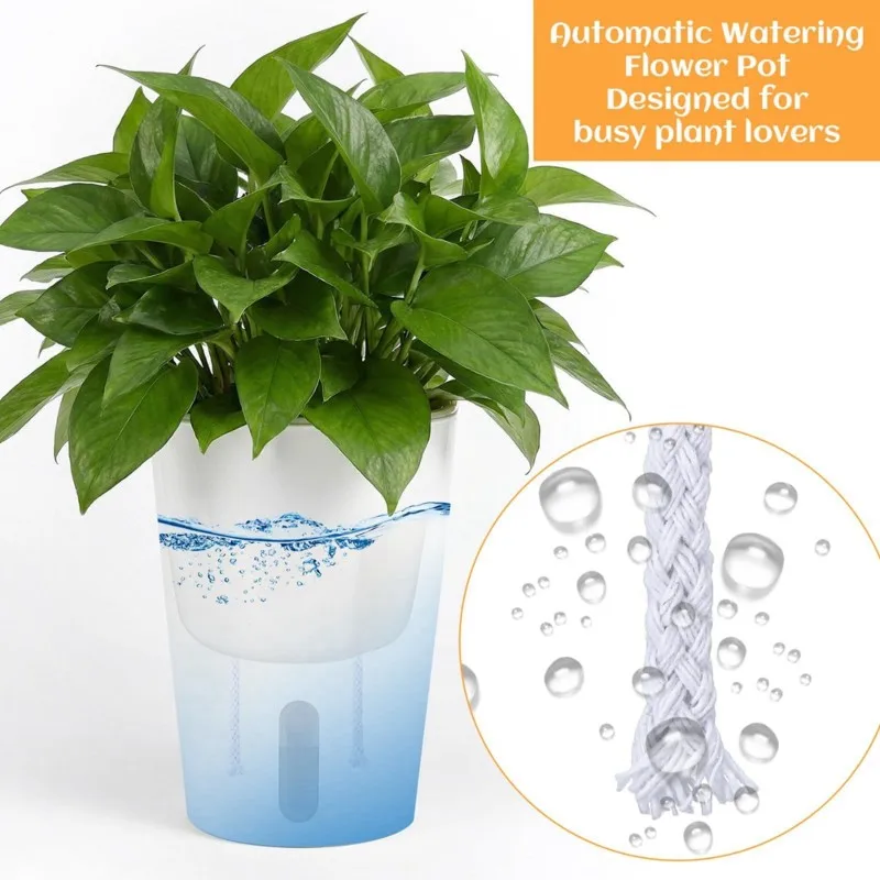 

Кашпо с автополивом SHGO, 4 дюйма, 8 комплектов, с индикатором уровня воды и вентиляционными отверстиями для всех комнатных растений и цветов.